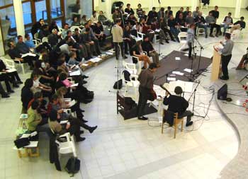 Nahrávanie CD v kostole 'Sedembolestnej Panny Márie' v Petržalke.