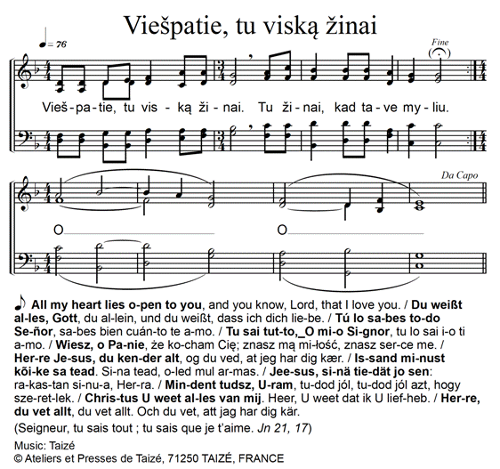 Viešpatie, tu viską žinai