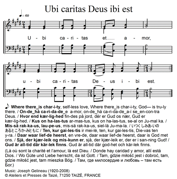 Ubi caritas Deus ibi est