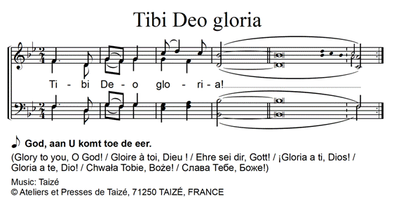 Tibi Deo gloria