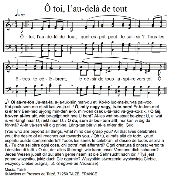 Ô toi, l’au-delà de tout