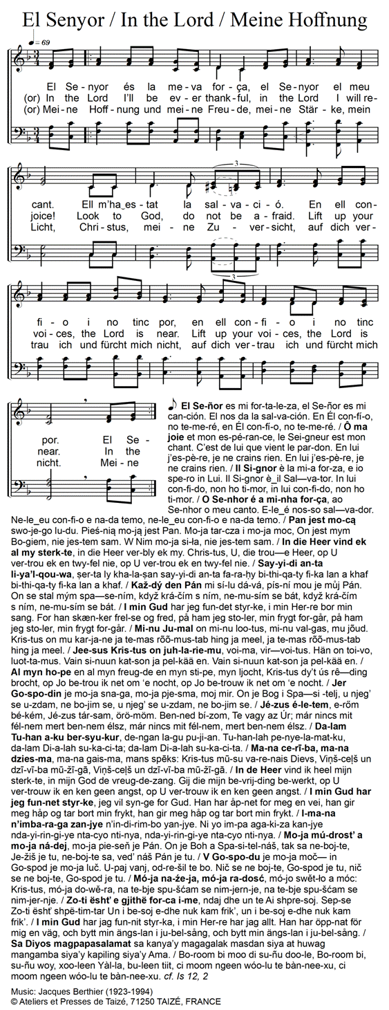 El Senyor (In the Lord / Meine Hoffnung)