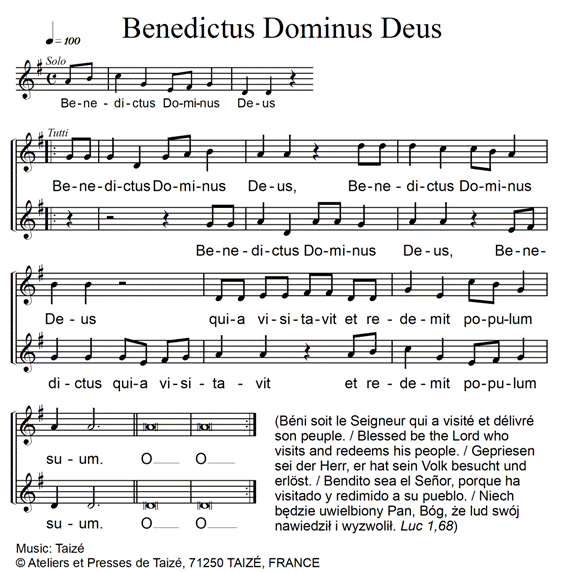 Benedictus Dominus Deus