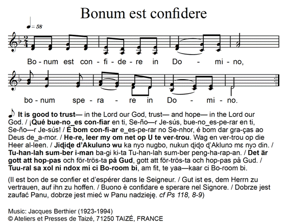 Bonum est confidere