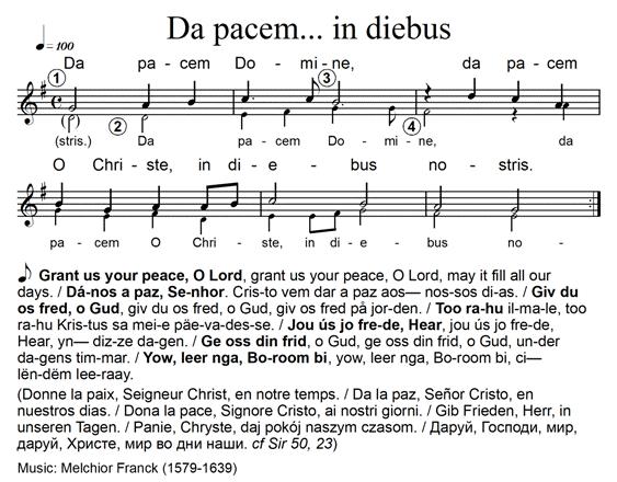 Da pacem... in diebus