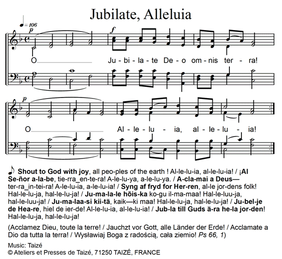 Jubilate, Alleluia