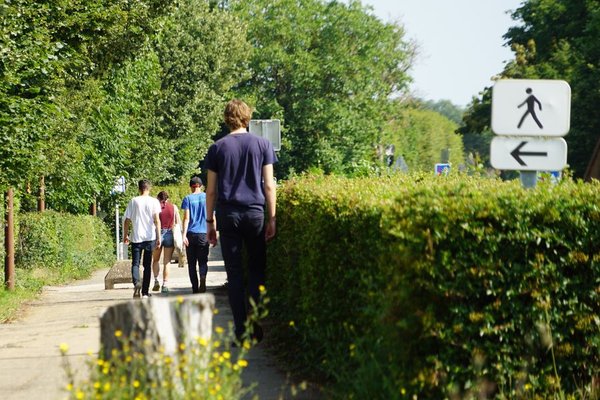 young man walking